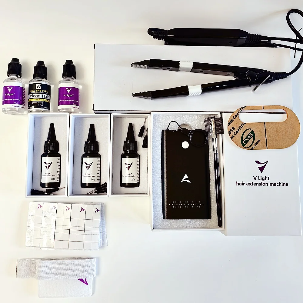 I migliori strumenti di estensione dei capelli V light in salon 20min finish extension che la più grande invenzione con strumenti per capelli di estensione delle notizie