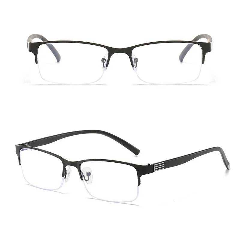 Anti-blue Ray Short-sighted Glasses Unisex Women Men Business Half Frame Minus Eyeglasses Diopter 0 To -4.0 Prescription Eyewear