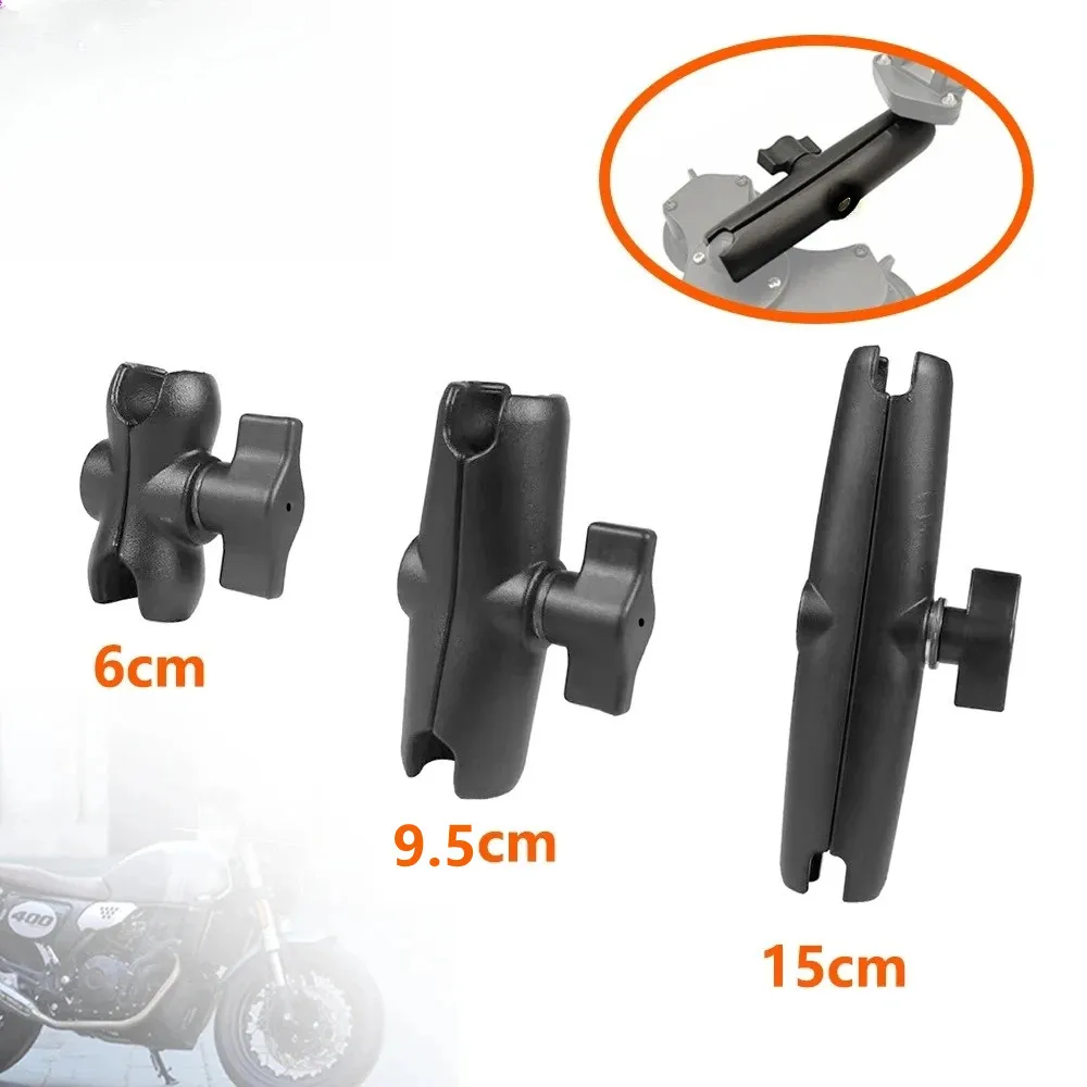 Aluminum Alloy Double Socket Arm for 25mm/1 Inch Ball Head Holder Mount 6/9.5/15cm Clamp for Bicycle Motorcycle Camera Extension