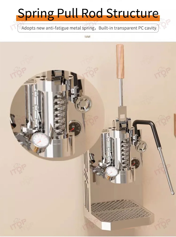 ITOP HPEM-BH2 Handpresse, Espressomaschine, Wandmontage, optional, 1–16 Bar Extraktionskaffeemaschine, elektrische Heizung, 220 V