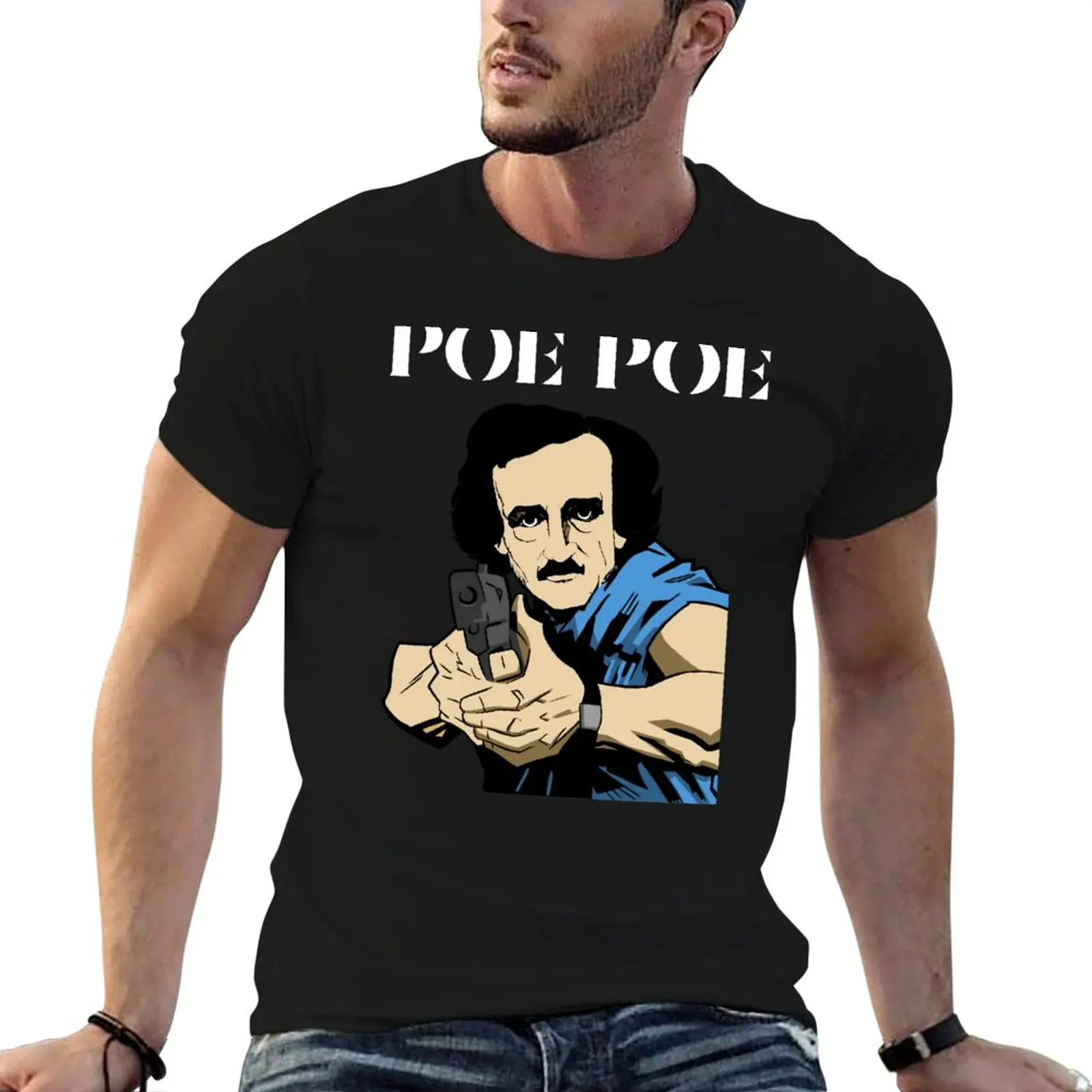 

- Original t T-Shirt man shirts cotton Edgar graphic Allen Poe man Poe Shirt Design Poe t shirt heavy