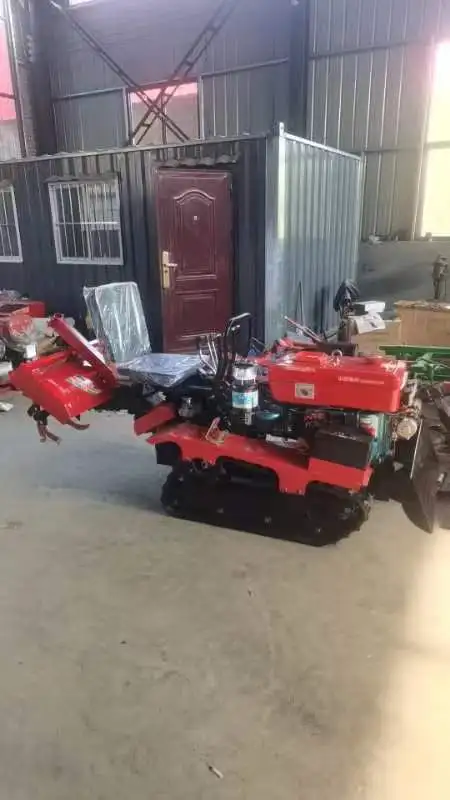 Crawler-type Mini Tiller Multi-functional Farm Machine Rotary Tiller Ditching Backfilling Weeding Ridging Bulldozing Orchard view 3