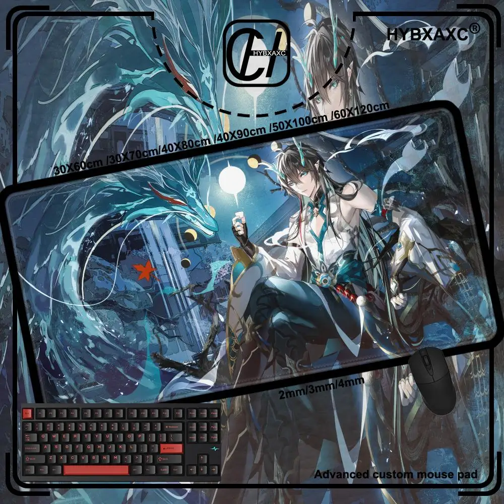 

Dan Heng Honkai Star Rail Mouse Pad 900x400 Anime Gaming Desk Mat Laptop Accessories Cool Mousepad PC Gamer Cabinet Keyboard Rug
