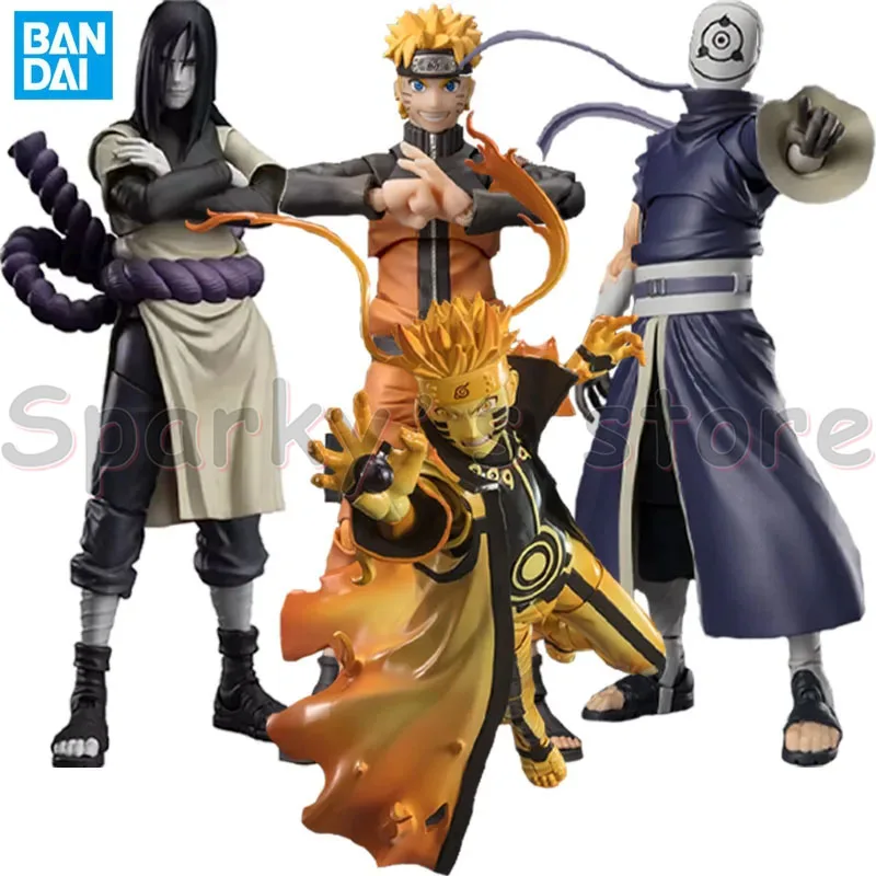 

Bandai Original S.H.Figuarts NARUTO Anime Figure Uzumaki Naruto Uchiha Obito Orochimaru Action Figure Toys for Boys Girls Gifts