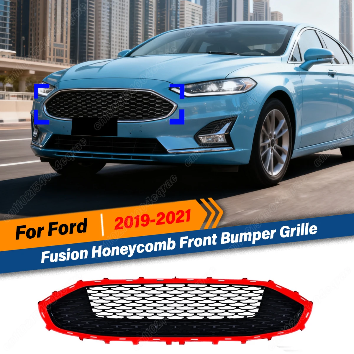 

Для Ford Fusion 2019 2020 2021, решетка переднего бампера, сотовая сетка радиатора, решетки воздухозаборника, комплекты кузова, защитная крышка, аксессуары