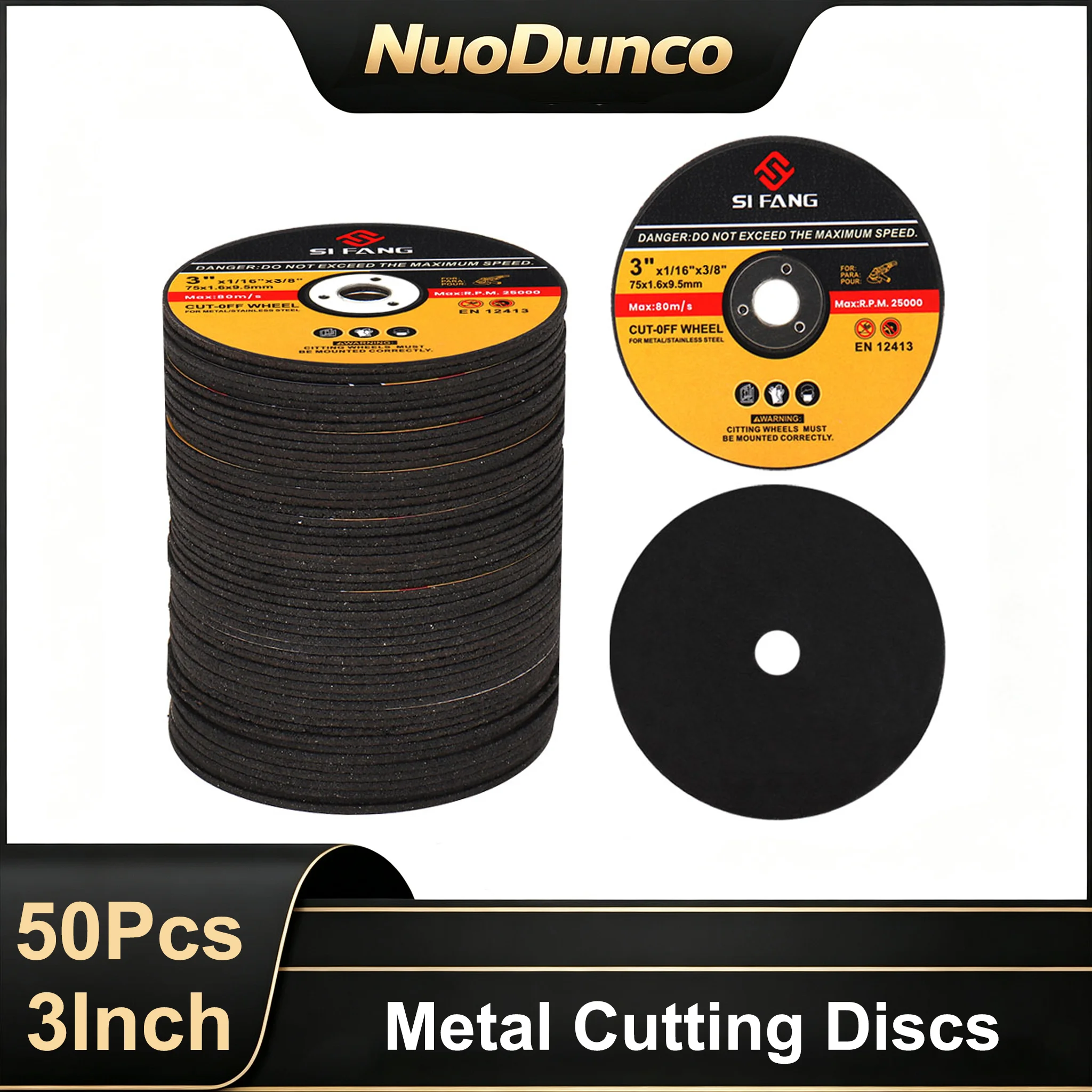 50Pcs Set 3Inch Metal Cutting Discs Anngle Grinder Grinding Wheels Resin Grinding Wheel Disc 1.6mm Thickness for Angle Grinders to Rotate Metal Cutting Circular Saw Blades
