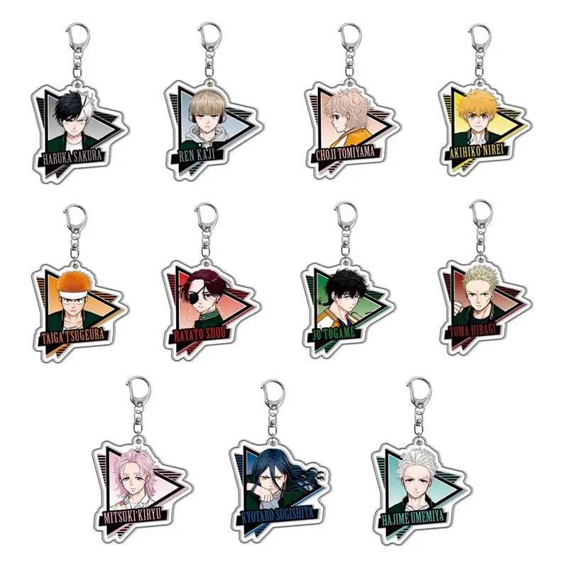 Wind Breaker Keychain Women Nirei Akihiko Key Chain Men Sakura Haruka Key Ring Sugishita Kyotaro Acrylic Pendant Chaveio Cosplay