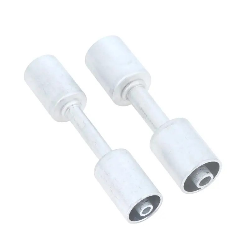 Versatile #6 #8 #10 Straight Aluminum Beadlock Splice Fitting - For A/C Reduced Barrier Hose (3/8