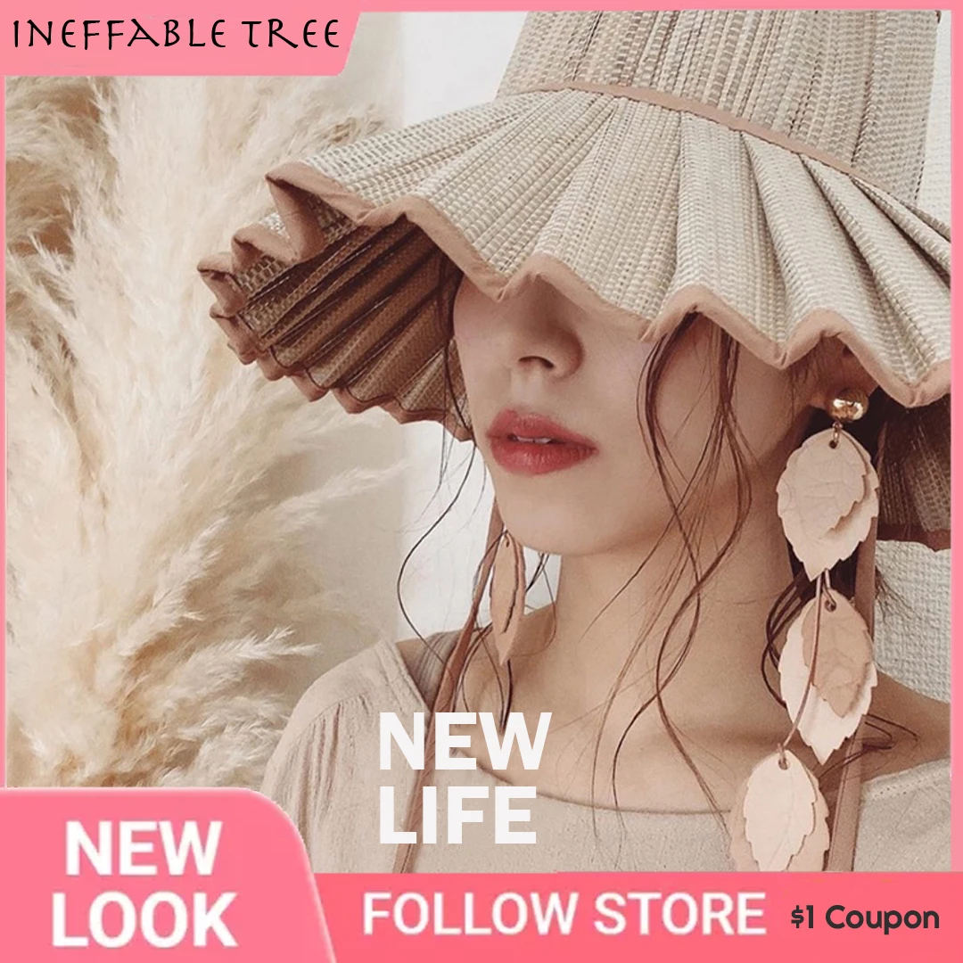 INS Japan Fold Manual Paper Weaving Pleats Sunshade Street Sun Caps for Women Leisure Gorras