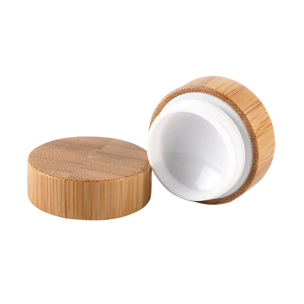 

Bamboo Bottle 5G Mini Travel Containers for Creams Refillable PP Material LeakProof Storage Solutions