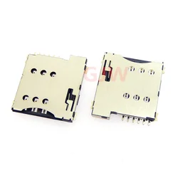 5pcs Micro SIM Card Connector Patch Self-piercing 6 P SIM Card Slot Socket accessori per telefoni cellulari