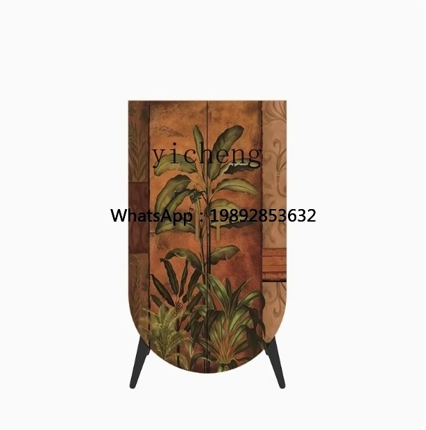 AB  Retro Solid Wood Home Bedroom Wardrobe Cabinet Storage Cabinet