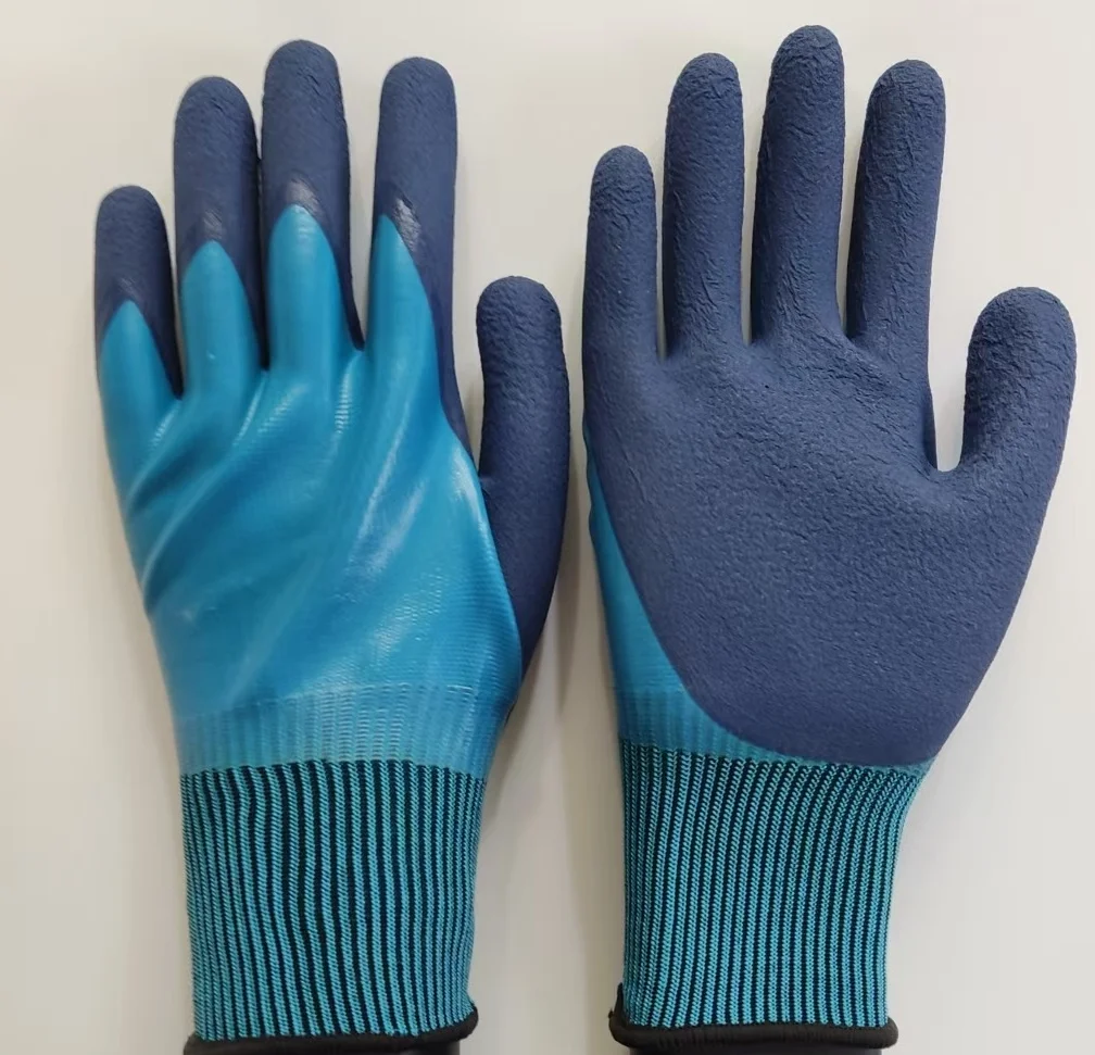 12Pairs Work Gloves Foam Latex Double Coated Ultra Thin PU Coated Excellent Grip Coated Safety Knit Wrist Cuff Factory Wholesale