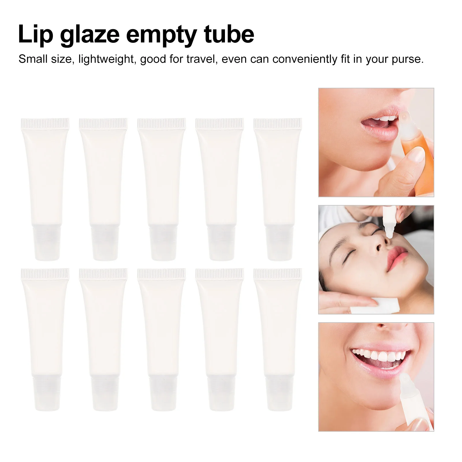 10 pz Tubi Lucidi Vuoti Mini Portatile Riutilizzabile Olio Per Labbra di Stoccaggio Piccolo Supporto Per Fai Da Te Lip Tint Fluido Viaggio Strumento di Cura Della Pelle