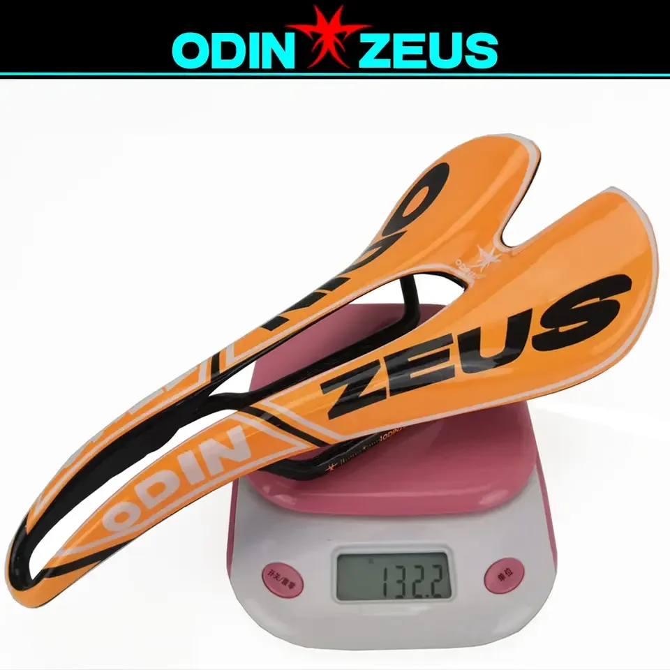 Ultralight ODINZEUS Carbon Saddle 3K Gloss Matte Hollow Comfort High Strength for MTB Road Bicycle 7 Color Choices