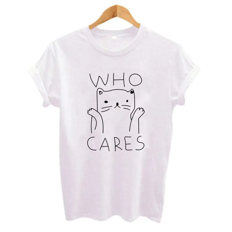 Don\'t stop meow Letter print Women t shirt Leisure Short sleeve t-shirt Funny Harajuku Tee Tops poleras mujer de moda 2024