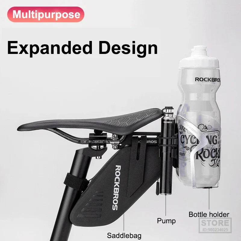 ROCKBROS Double Cup Bicycle Water Bottle Cage Saddle Extension Holder Cycling Kettle Brackets MTB Road Bike Accessories Parts