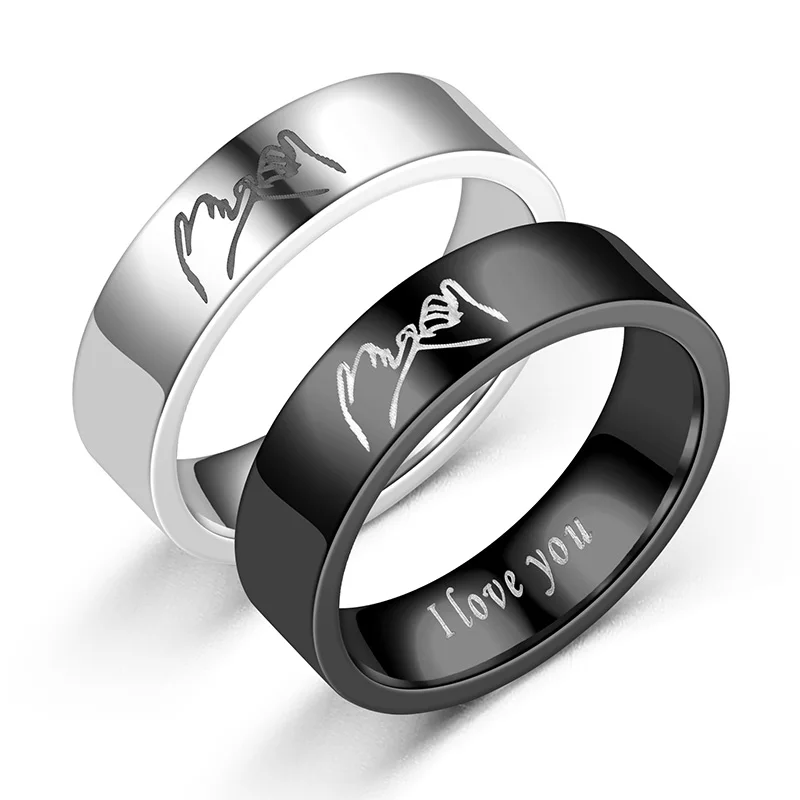 Titanium Steel Ring For Men Women Couple Ring Lovers Promise Ring Wedding Engagement Fashion Jewelry Brithday Gift Wholesale