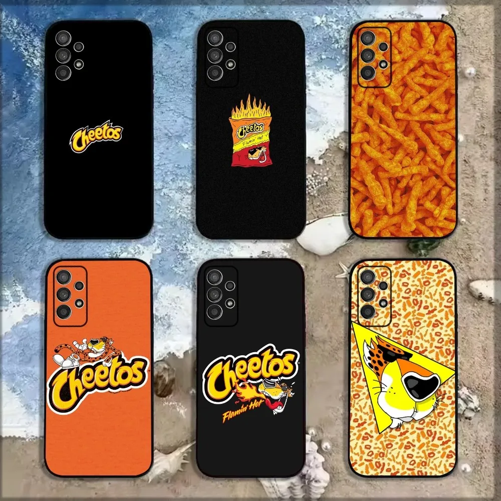 Cheetos Snack Food Phone Case For Samsung Galaxy A13,A21s,A22,A31,A32,A52,A53,A71,A80,A91 Soft Black Shell