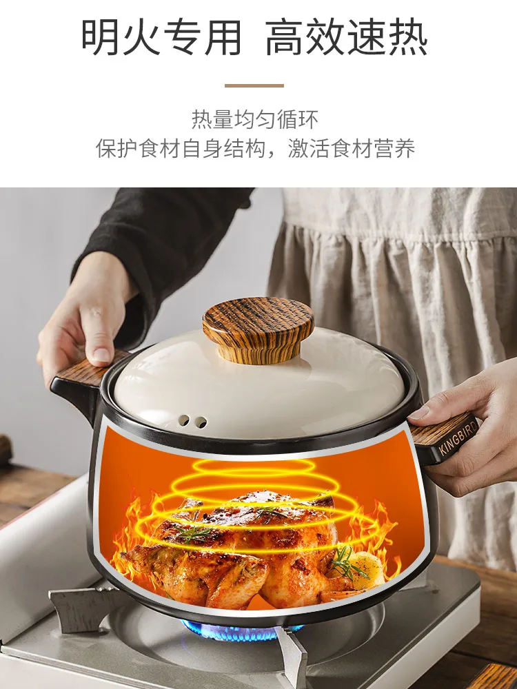 Japanese-Style Casserole/Stewpot Home Naked-Fire Special Gas Stove High Temperature Resistant Ceramic Stew Soup Small Casserole