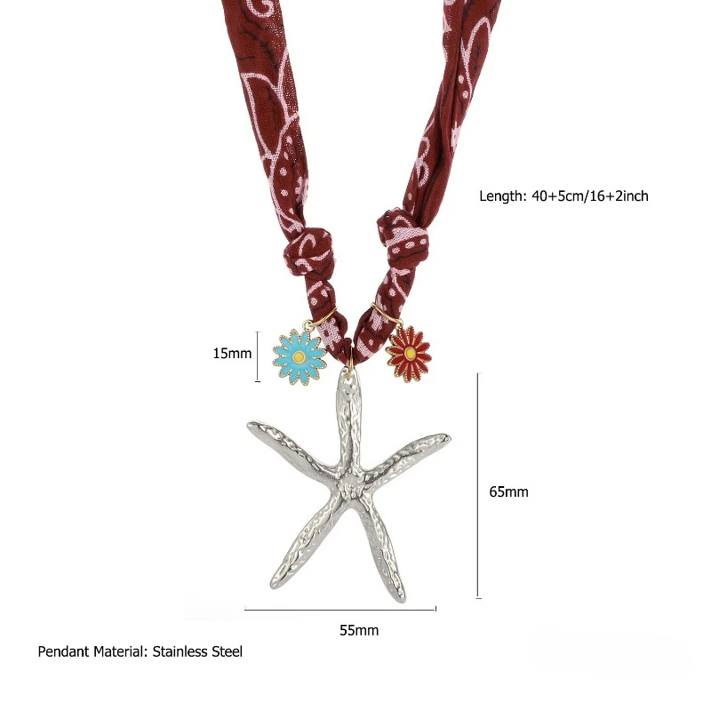 Muschel Seestern Anhänger Edelstahl Frau Temperament personalisierte Mode Halsketten Schmuck Strand Urlaub – Detail 1
