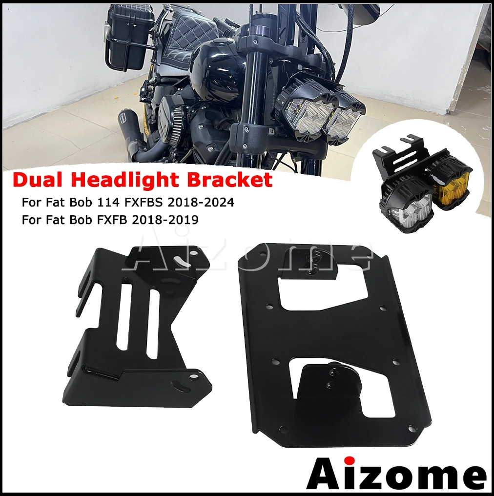 

Для Harley Softail M8 Fat Bob 114 FXFBS FXFB 18-24 Кронштейн для фар мотоцикла, стойка для освещения Baja LP4, поддержка крепления фар