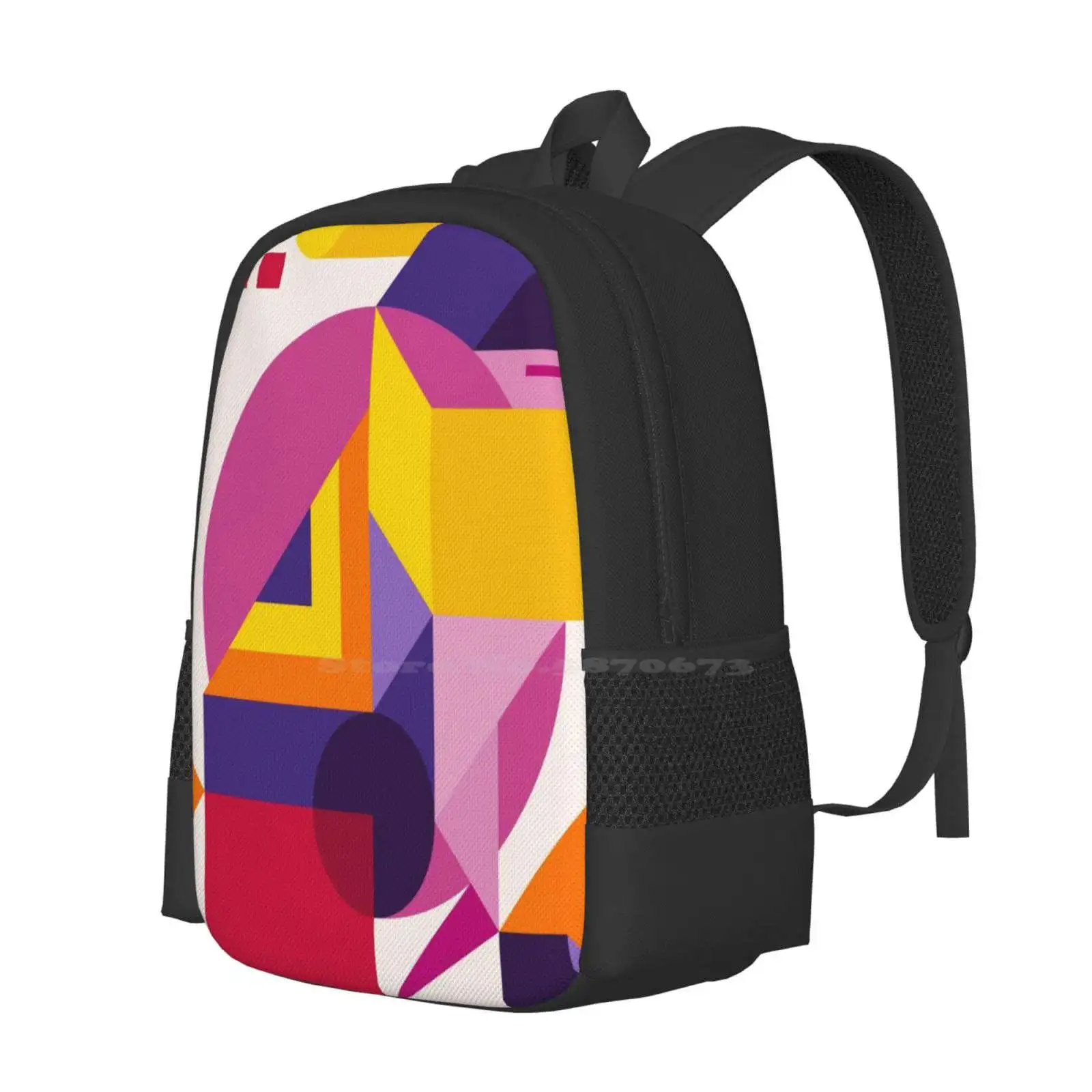 Abstract Modern Geometric Background. Composition 14 School Bags For Teenage Girls Laptop Travel Bags Abstract Geometric