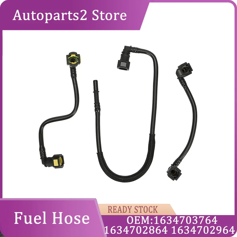 OEM 1634703764 1634702864 1634702964 3PCS Filter Hose Fuel Line Kit for Mercedes-Benz W163 ML320 ML350 ML430 ML55 AMG V6/8