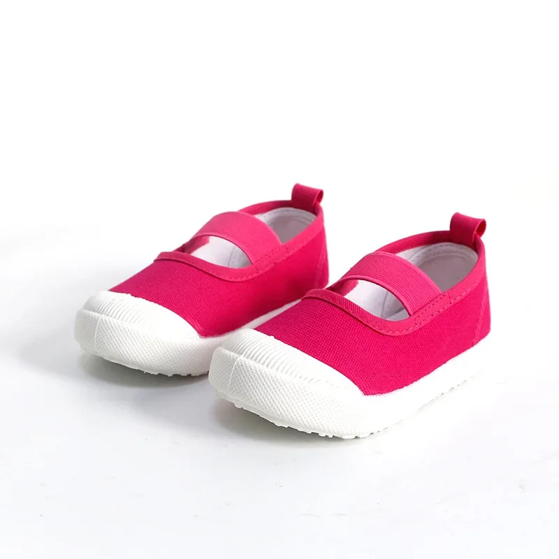 2024 New Spring Autumn Baby Girl Shoes Kids Canvas Shoes Children Casual Sneakers Candy Color Flowers For Girls Floral Prints