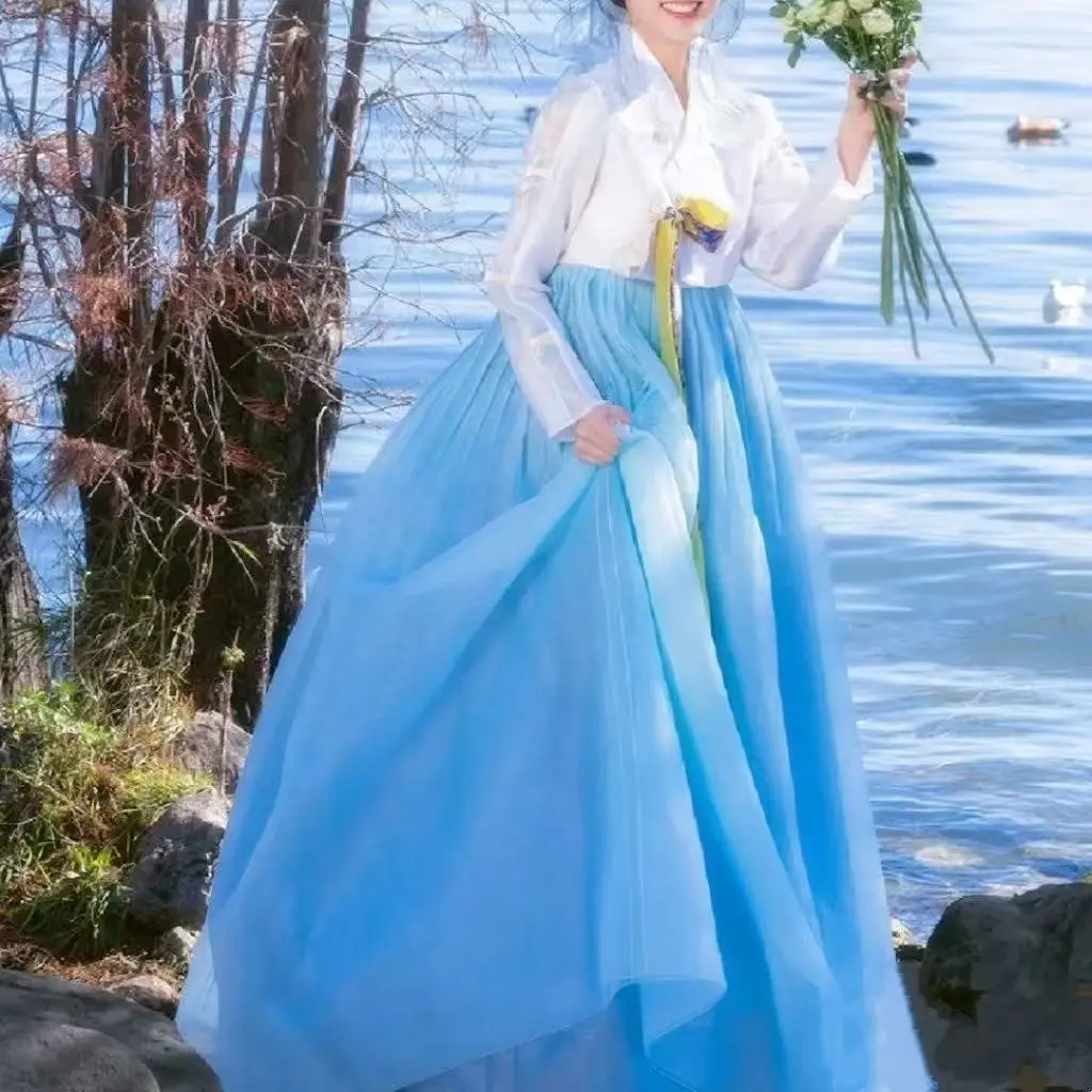 Classic Palace Style Hanbok Women's Traditional Korean Clothing Yanji Travel Photography Suit Halloween Cosplay Court Uniforms