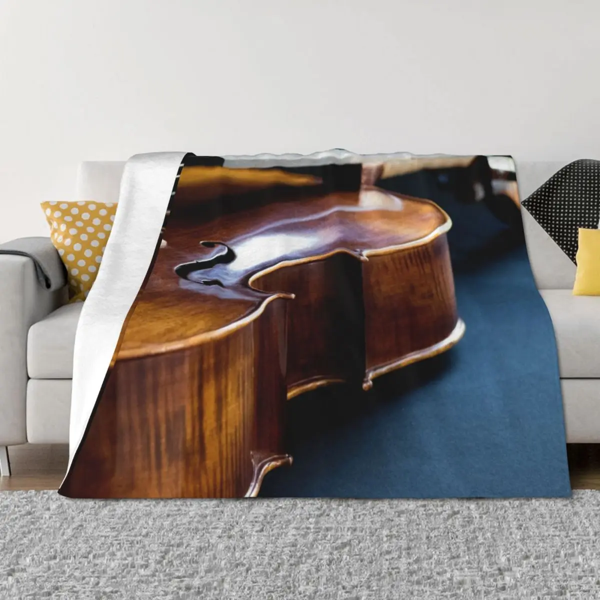 

Cello in Repose Throw Blanket Soft Beds Vintage for babies Blankets