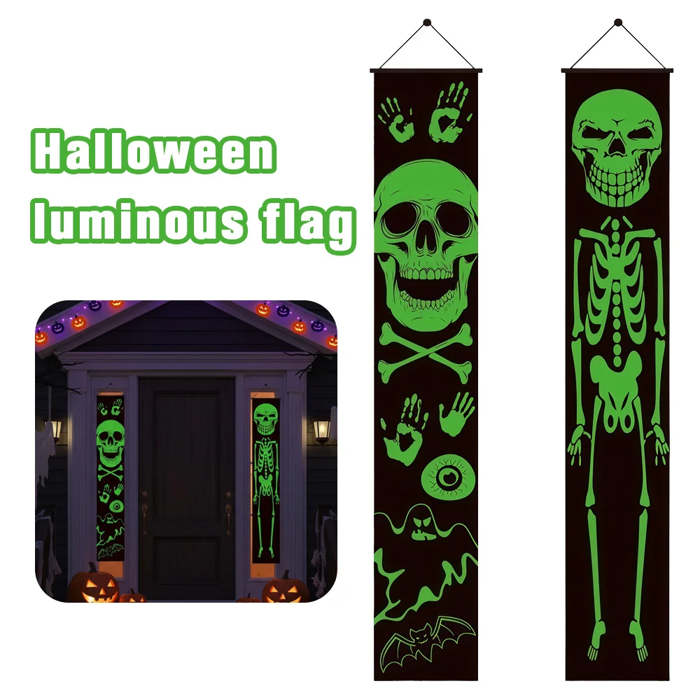 هالوين معلقة ستارة الباب راية الرعب زوجين ستارة الباب الطرف الديكور راية مسكون لوازم ديكورات منزلية #1