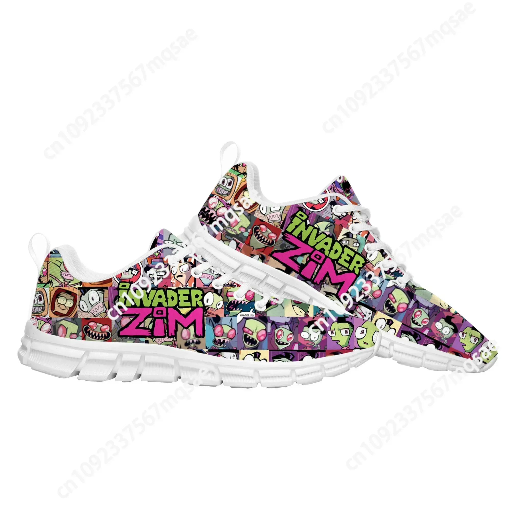 

Hot Animation Invader Sports Custom Shoes High Quality Cartoon Zim Mens Womens Teenager Sneaker Tailor Made Couple Built Shoes