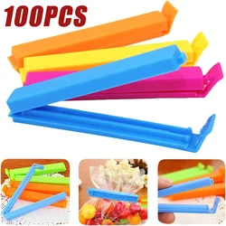 50/100PCS Portable Kitchen Storage Food Snack Seal Sealing Bag Clips Random Color Plastic Tool Kitchen Accessories Hot Sale