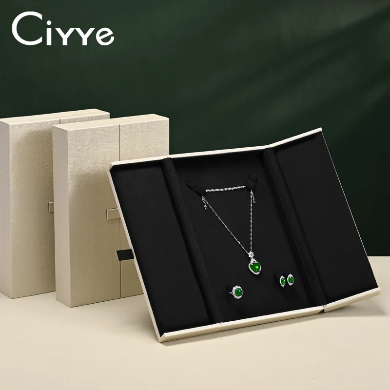 

Ciyye PU Leather Jewelry Box Jewelry Organizer Ring Necklace Earring Pendant Storage Box Jewelry Set Box Jewelry Storage Props