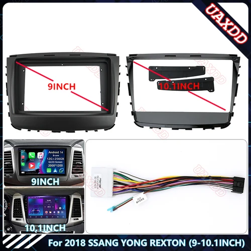 Para 2018 SSANG YONG REXTON 9 pulgadas 10,1 pulgadas DVD Radio Android arnés estéreo pantallas accesorios navegación tablero cables marco