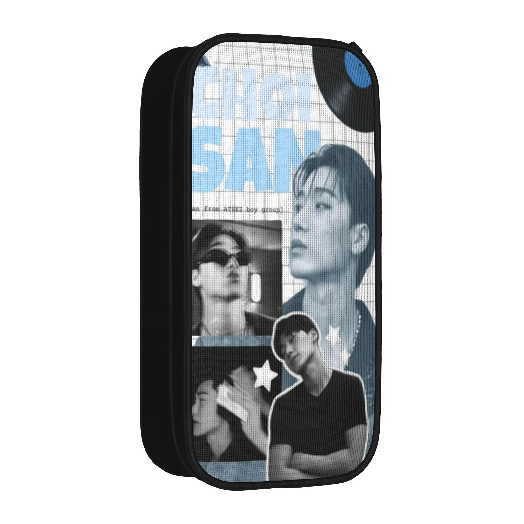 Creative choi san bad ateezs Pencil Cases  Pencil Box Pen Box for Girl Boy Big Capacity Bag Students School Gift Accessories