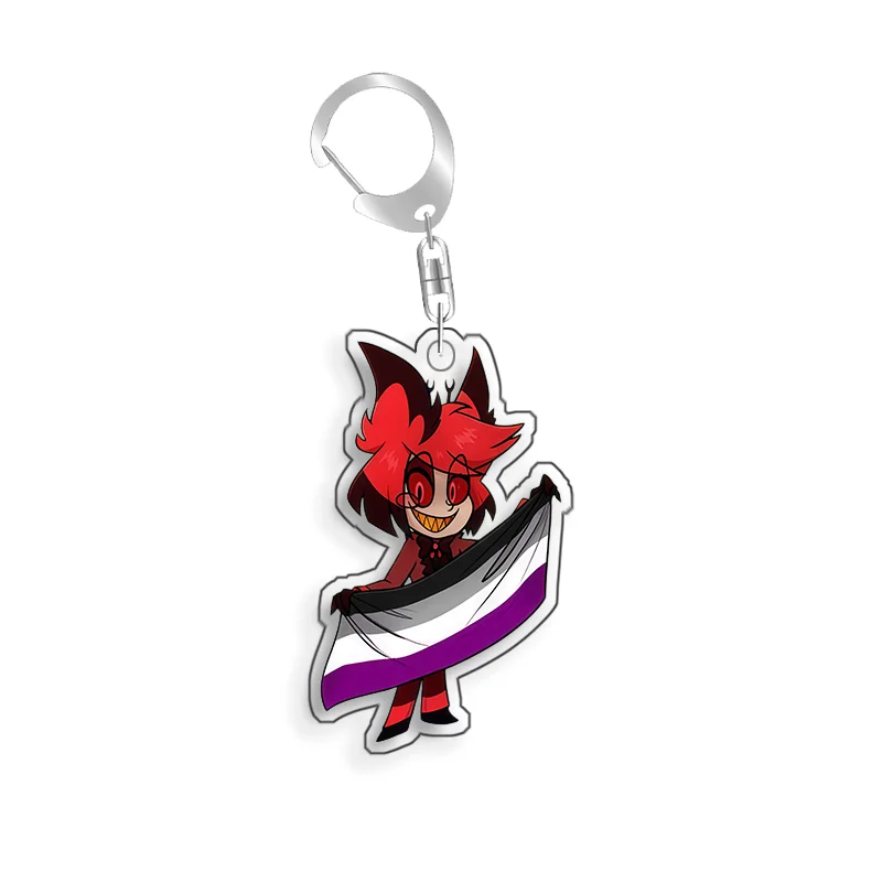 Hazbin Hotel Asmodeus Ozzie Niffty Loona Acrylic Selfmade Keychain Cute Backpack Pendant Key Chain Game Fans Gift Ornaments 5cm
