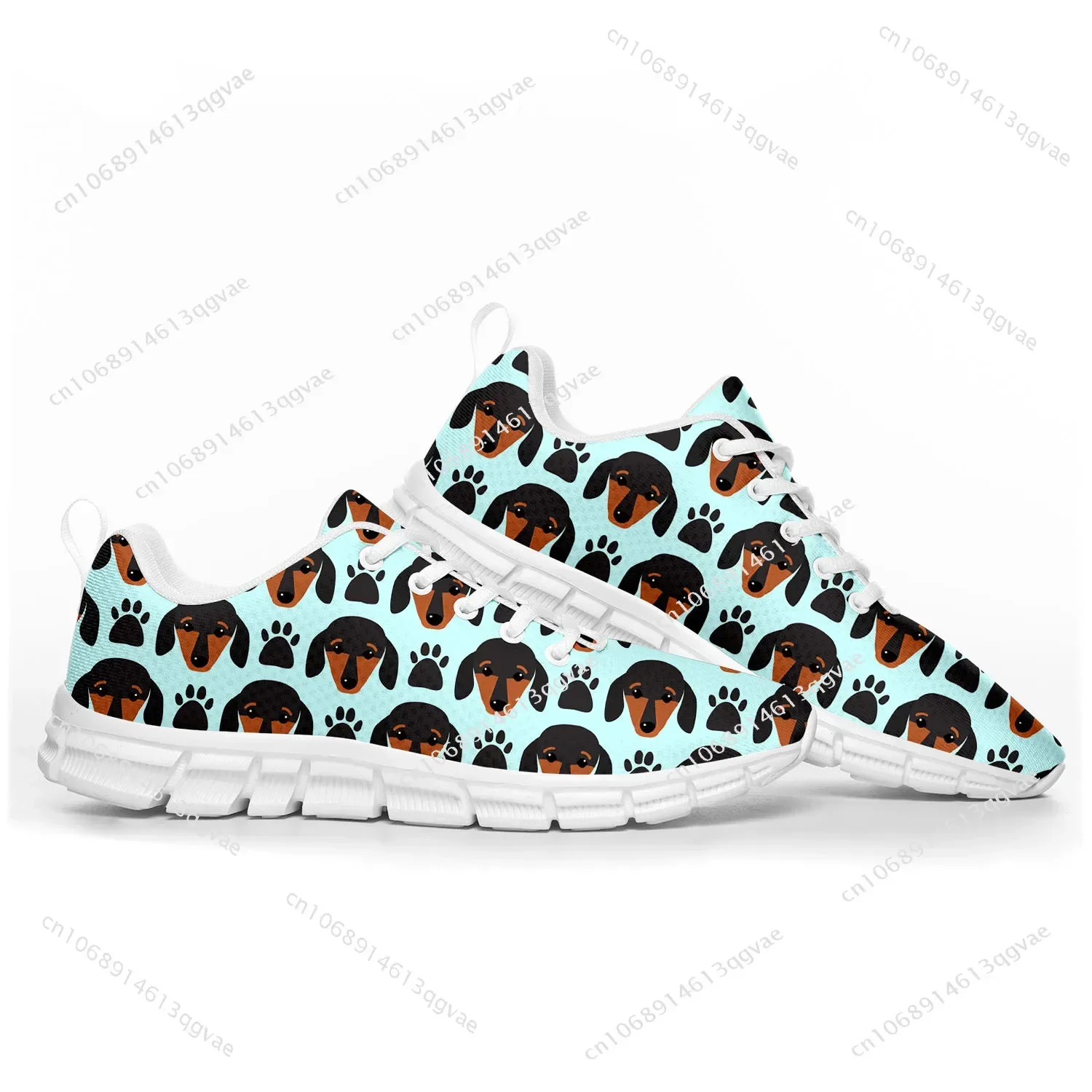 Cute Dachshund Pet Dog Sports Shoes Mens Womens Teenager Kids Children Sneakers Casual Custom High Quality Couple Shoes White