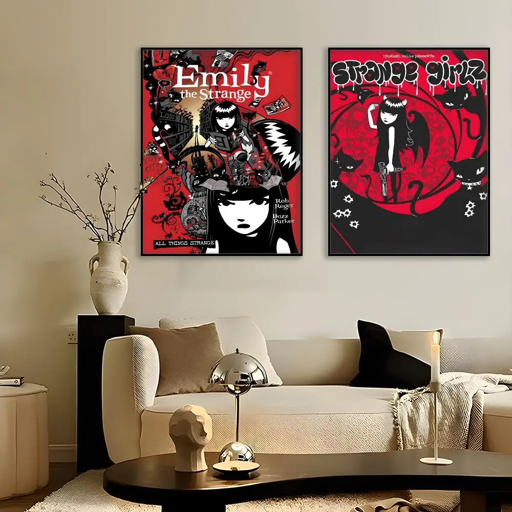 Character Gothic Emily Strange Poster Modern Minimalism Aesthetic Art Prints Bedroom Kitchen Home Decor Art Poster Gifts