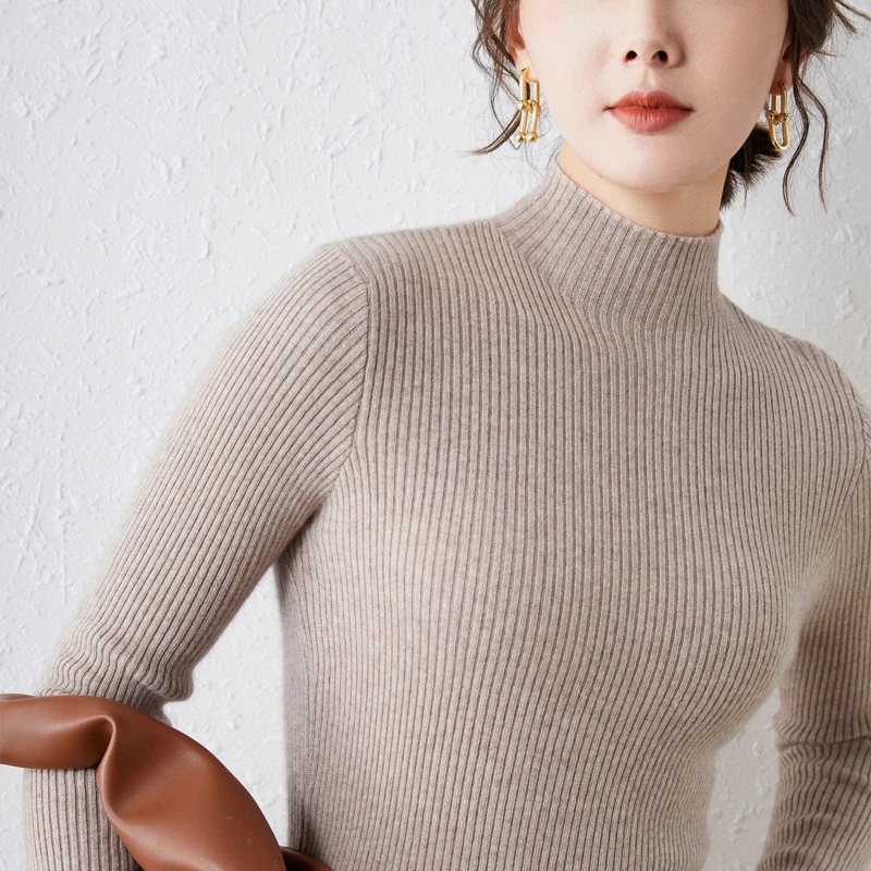 Autumn Winter Turtleneck Sweater Women Knitted Soft Pullovers 2026 Jumpers Basic Soft Sweaters Korean Simple Base Layer Tops