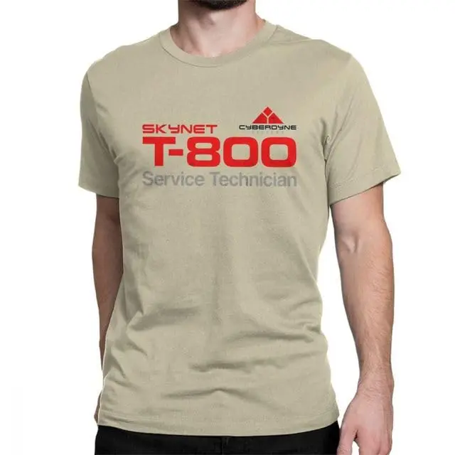 Shirts - Technician T Shirt Men Cotton Novelty Tshirt Crewneck Terminator Cyberdyne Cyborgs Camisas Hombre