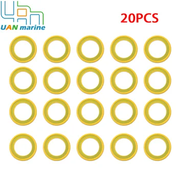 20 piezas 26- 830749   Juntas de arandela de sellado de tapón de drenaje de caja de engranajes para unidades de popa Mercury Marine Mercruiser 830749   Piezas del barco