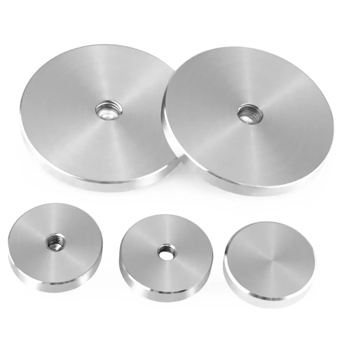 M6 M8 M10 Thread Circular Glass Table Disc Top Adapter Hardware Diameter 30/40/50/60mm