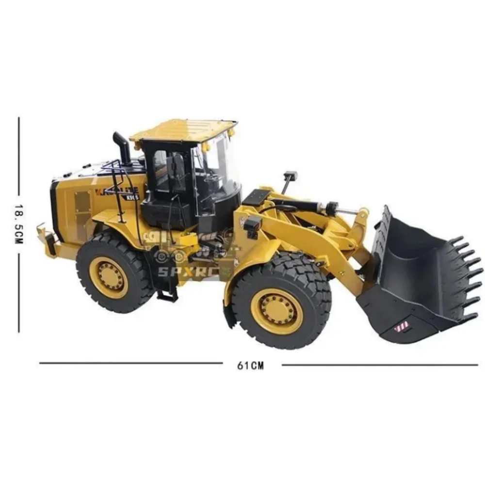 In Stock KABOLITE K966 100S 1/16 RC Hydraulic Loader Metal Bulldozer Model RTR with Battery Charger Boy RC Car Toy Gift