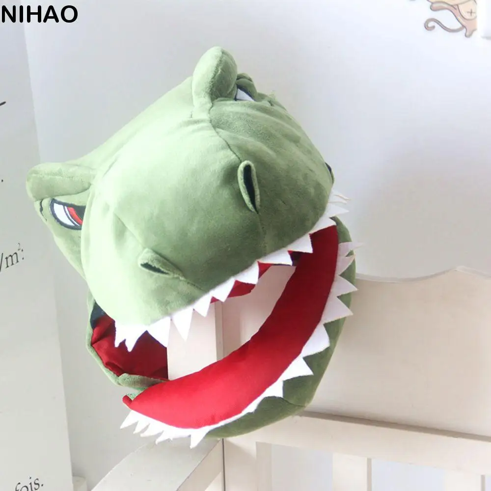 

Stuffed Plush Hat Creative Children Headgear Costumes Accessories Women Cosplay Cap Plush Hat Pros Hat Dinosaur Head Hat