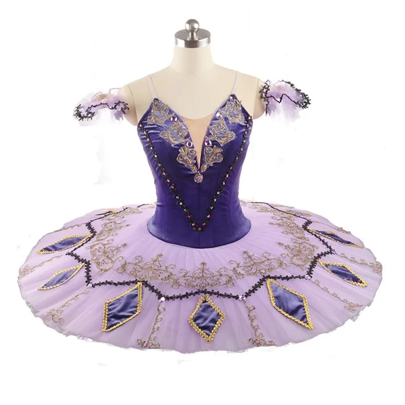 New Coming Professional Girls Adult Performance Competition Wear Purple Ballet Tutu