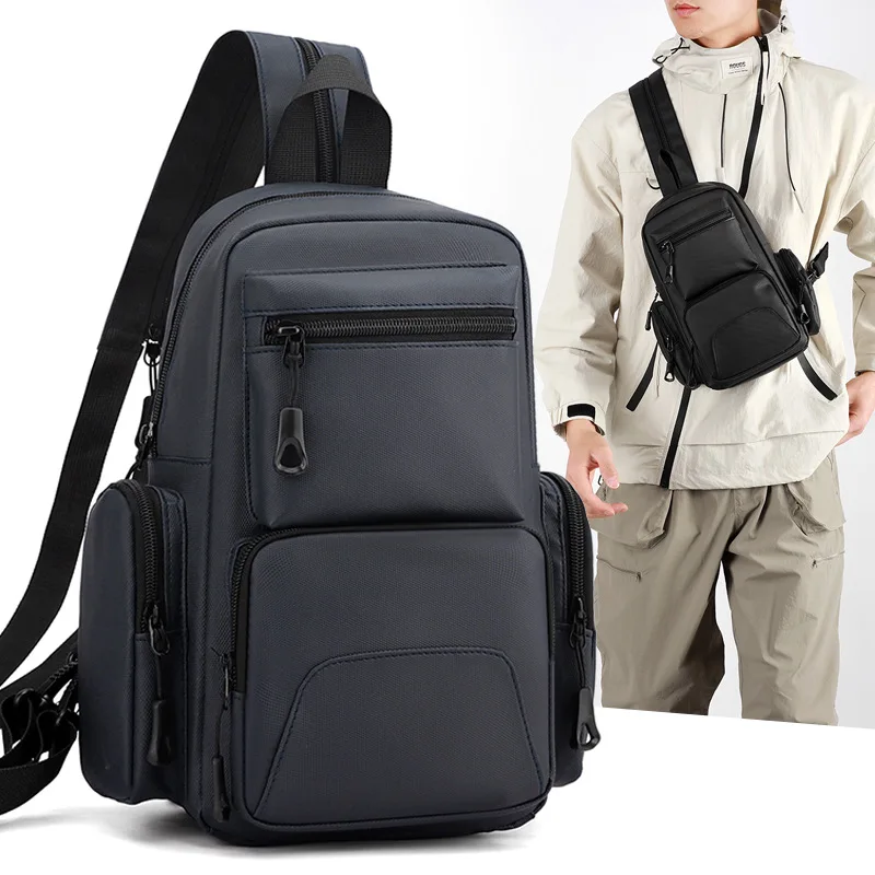New Men's Chest Bag Casual Fashion Versatile Shoulder Bag Large Capacity Waterproof Multifunctional Crossbody Bag