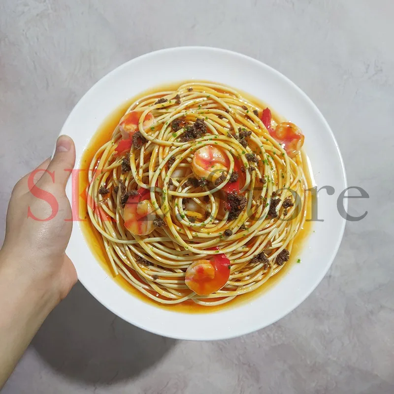 Simulation Pasta Noodles Fake Food Pasta Model Kitchen Photography Props Restaurant Hotel Window Display Sweet Table Decoration