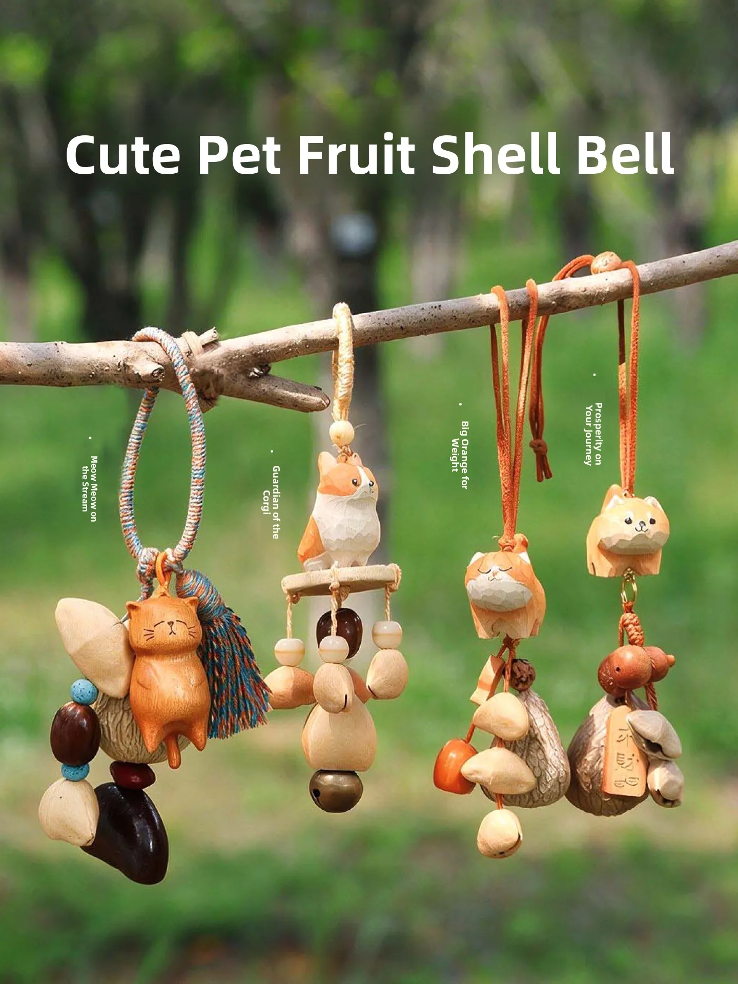 Adorable   Bell Pendant Bag Accessory Cute Pet Keychain Best Friend Gift Creative Cultural Product Winter Fashion